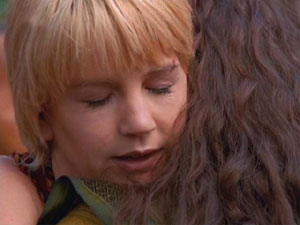 Gabrielle hugging Eve