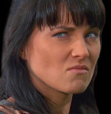 Xena angry with Ares