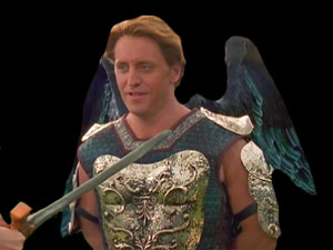 Xena threatening Michael
