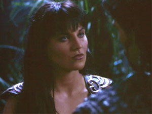 Xena talking to Ares