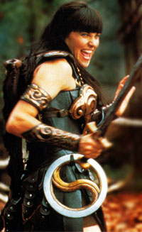 Xena fighting