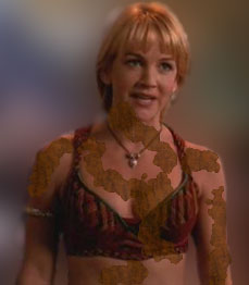Gabrielle covered in mud