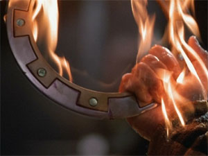 Chakram burning