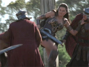 Xena fighting Persians