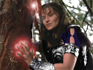 Xena's glowing hands
